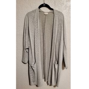 EUC Donni Striped Ribbed Long Cardigan